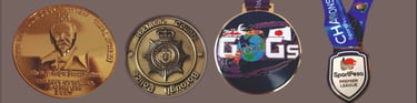 Gold Coins and multi colour Medals